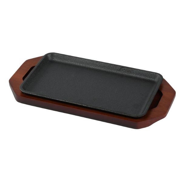 ステーキ関連用品 スプラウト 鉄鋳物製ステーキ皿 角型 23×13cm パール金属画像