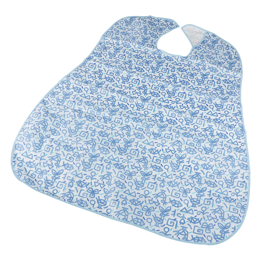 食事用エプロン　青