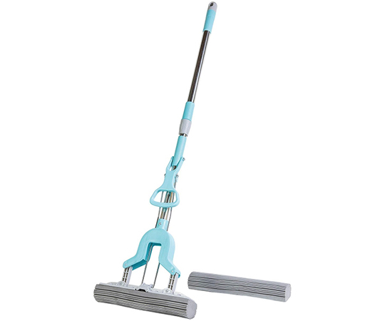 伸縮式スーパーVモップ 本体モップ付+替モップ（1個）画像