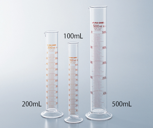 メスシリンダー　300mL　検査成績書付