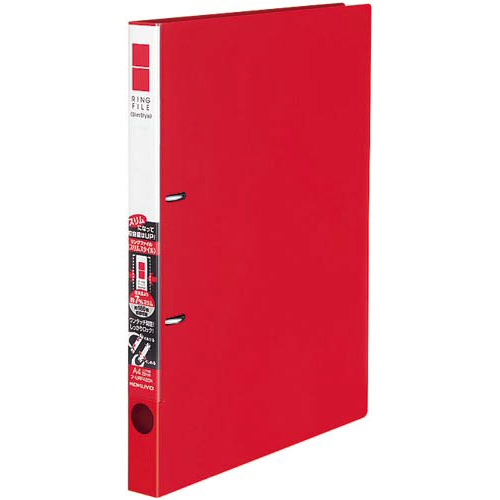 リングＦスリムスタイル赤Ａ４縦背幅２７ｍｍ１０冊画像