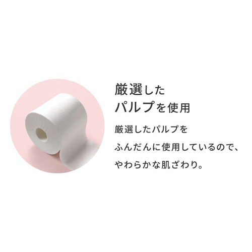 ネピアプレミアムソフト2倍巻ダブル8Rプリント 柔らかい質感が感じられるパッケージの側面
