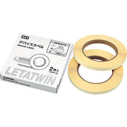 レタツイン　デバイスラベル　6×17mm幅　1300枚/巻　1箱(2巻)画像