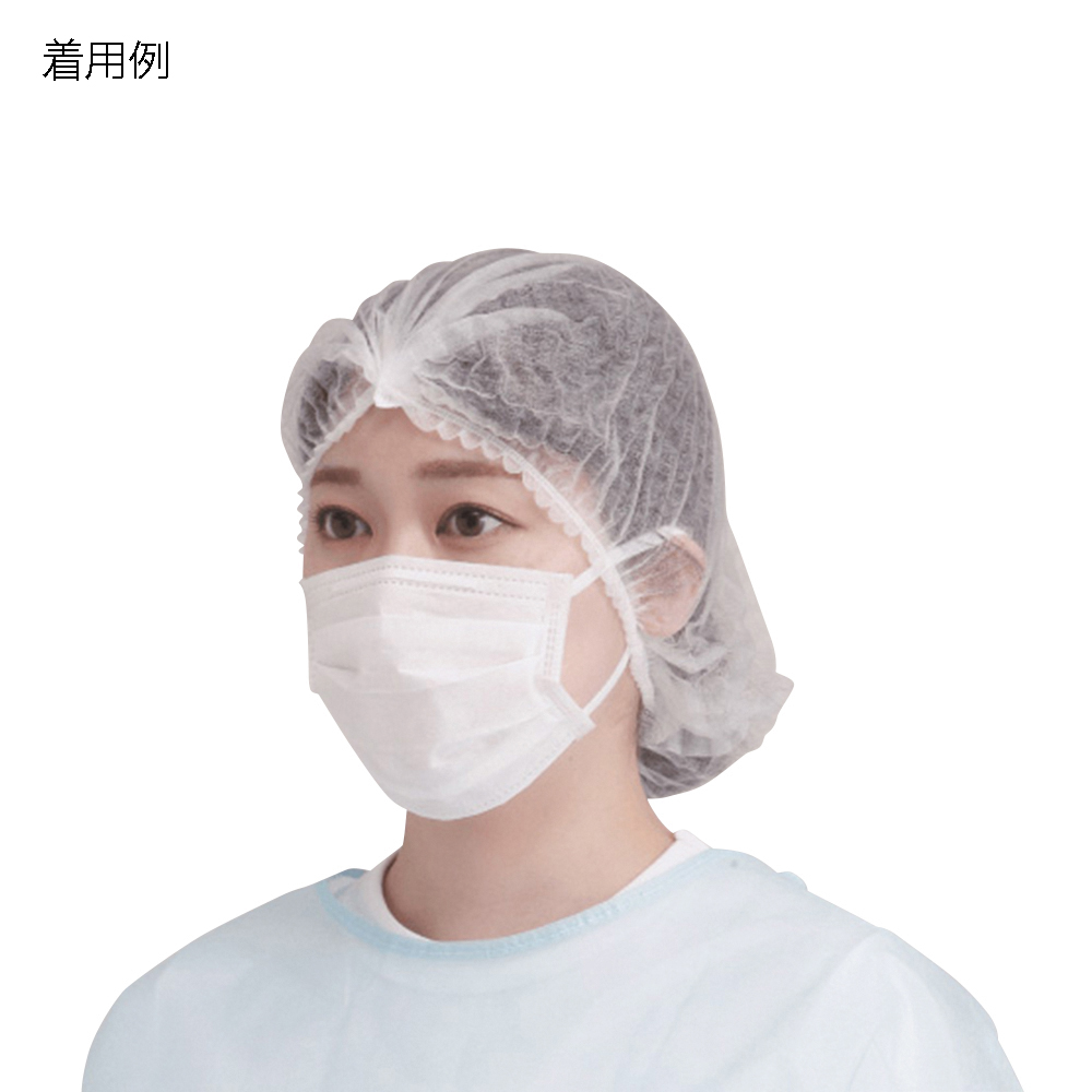 プロテクガードディスポキャップホワイト 1箱（100枚×10箱入）画像