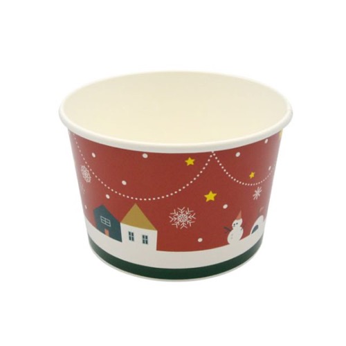 どんぶり容器 パックスタイル バーレル容器 CO-1L-140 クリスマス赤画像