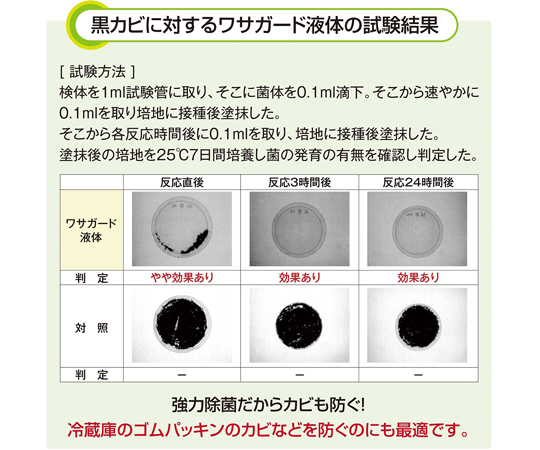 ワサガード　液体　18L 透明なボトルに詰められた液体が俯瞰で映っている様子