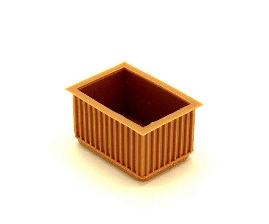 イスキャップ　平角　薄茶　対象脚サイズ30×45mm 淡い色合いの四角いキャップが並んでいる様子