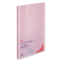 ｸﾘｱﾌｧｲﾙ A4ﾀﾃ 20ﾎﾟｹｯﾄ 背幅14mm ﾋﾟﾝｸ 1ｾｯﾄ(10冊)画像