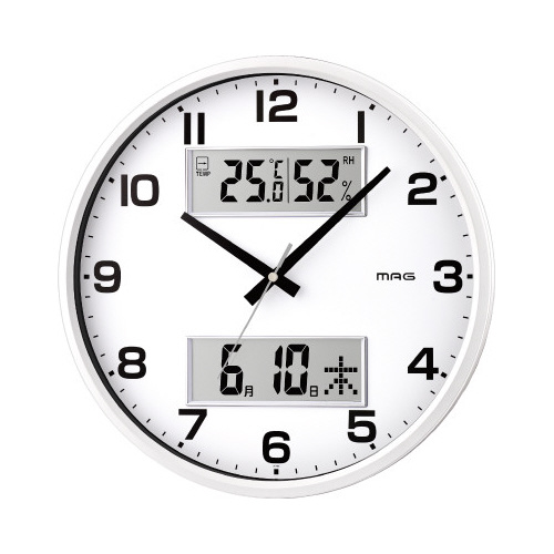 ＭＡＧ　デジアナ掛時計　ダブルポスト