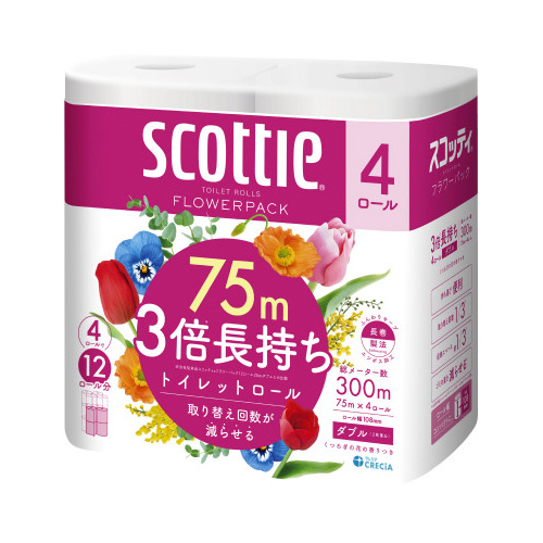 スコッティフラワーパック　Ｗ７５ｍ　４ロール画像