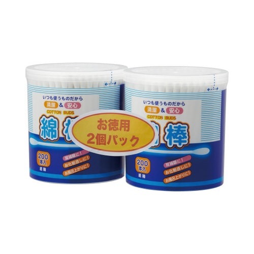 紙軸白綿棒　２００本入×２コパック×２０画像