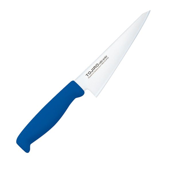 包丁 TOJIROカラー骨スキ 15cm ブルー F-182BL 藤次郎画像
