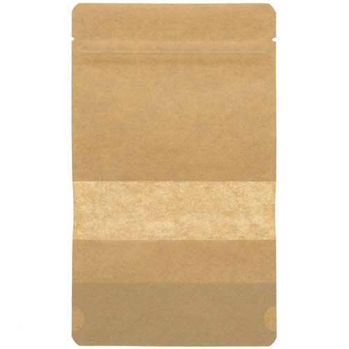 ﾁｬｯｸ付ｽﾀﾝﾄﾞ袋 BP12-20 窓付ｸﾗﾌﾄ 1ｾｯﾄ(1000枚:25枚×40ﾊﾟｯｸ)画像