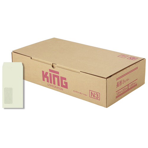 ｸﾞﾗｼﾝ窓明No34 PHiｿﾌﾄC長3 口のり無80g〒枠無 ｾﾝﾀｰ貼 ｸﾞﾚｰ 1ｹｰｽ(1000枚)画像