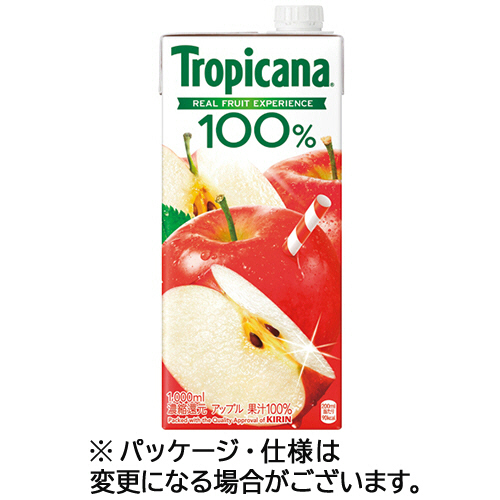 ﾄﾛﾋﾟｶｰﾅ 100%ｼﾞｭｰｽ ｱｯﾌﾟﾙ 1L 紙ﾊﾟｯｸ 1ｹｰｽ(6本)画像