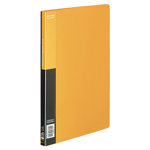 ｸﾘﾔｰﾌﾞｯｸ(ﾍﾞｰｼｯｸ)固定式･ｻｲﾄﾞｽﾛｰ A4ﾀﾃ 40ﾎﾟｹｯﾄ 背幅17mm 黄 1ｾｯﾄ(10冊)画像