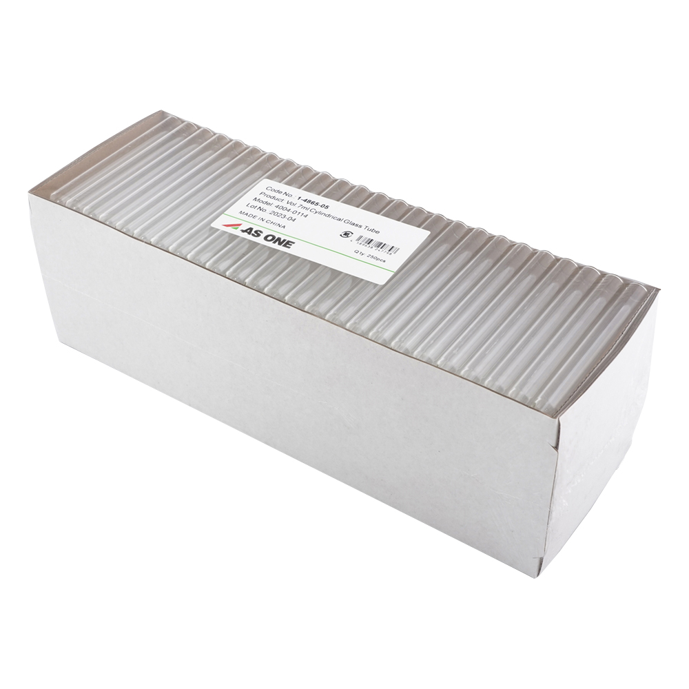 テストチューブ　7mL　胴径Φ12×全長100mm　1ケース（250本/箱×8箱入）画像