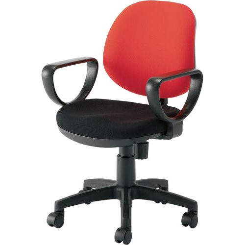 カララチェア　肘付　レッド画像