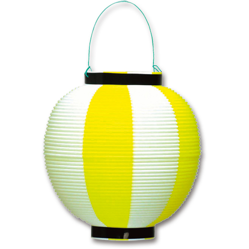ﾎﾟﾘ提灯 黄白 1ｾｯﾄ(5個)画像
