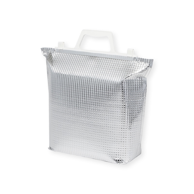 手提げ保冷角底袋（白）　アイスＳ　１０Ｐ画像