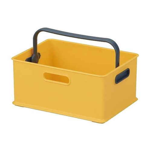 収納ボックス 持ち手付き 収納ケース squ+ インボックス S プラスチック イエロー画像
