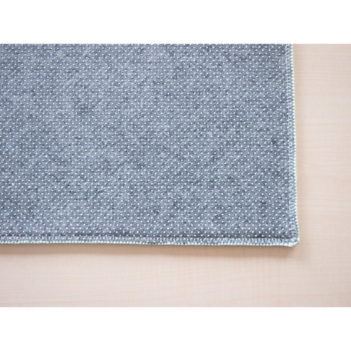 キッチンマット　フラフィットインテリアマット　45X240cmコトリ 淡い色合いの、ふわっとした質感の長いマットが床に敷かれた状態