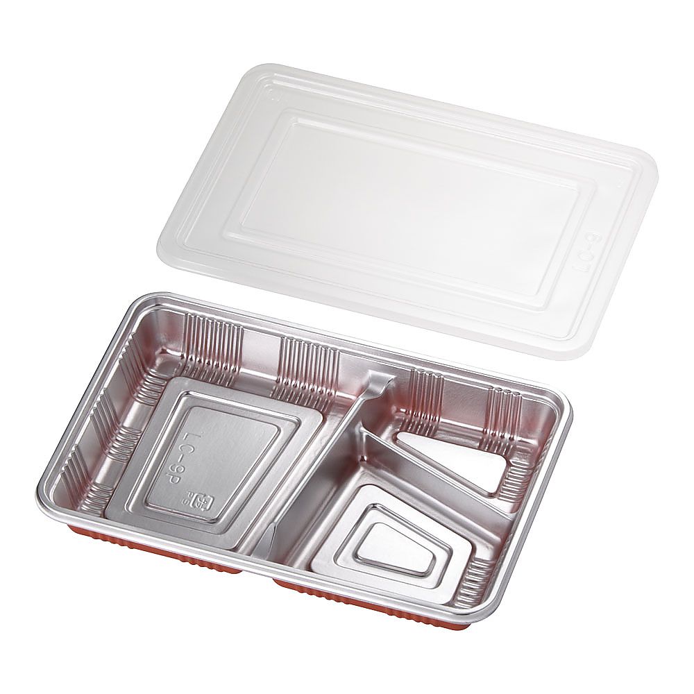 仕切付弁当容器 透明蓋付 (100セット入)画像