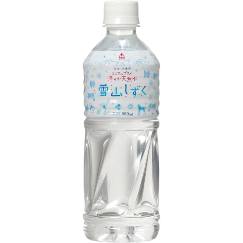 北ｱﾙﾌﾟｽの清らか天然水 雪山しずく 500ml ﾍﾟｯﾄﾎﾞﾄﾙ 1ｹｰｽ(24本)画像