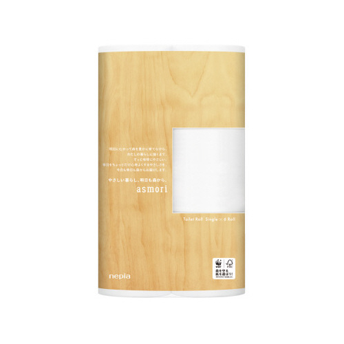 ａｓｍｏｒｉトイレットペーパー　Ｓ１２０ｍ　６Ｒ