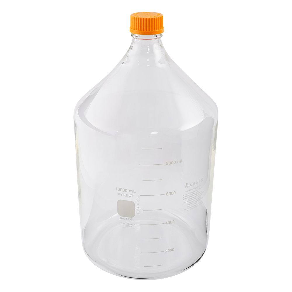 メディウム瓶（PYREX(R)オレンジキャップ付き）　透明　10000mL画像