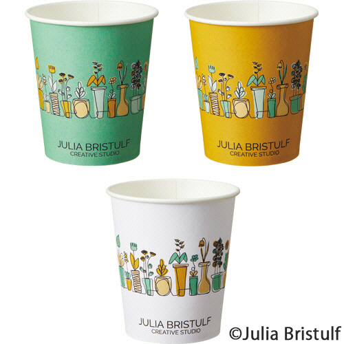 紙ｺｯﾌﾟ Plants(ﾌﾟﾗﾝﾂ) 205mL(7ｵﾝｽ) 1ｾｯﾄ(400個:80個×5ﾊﾟｯｸ)画像