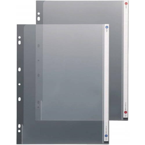 PPｶﾗｰﾎﾙﾀﾞｰ A4ﾀﾃ 2･3･4穴･ﾊﾟﾝﾁ穴付 赤 1枚画像