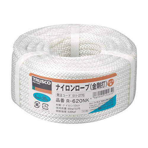 ﾅｲﾛﾝ金剛打ﾛｰﾌﾟ 6mm×20m ｺｲﾙ巻 1巻画像