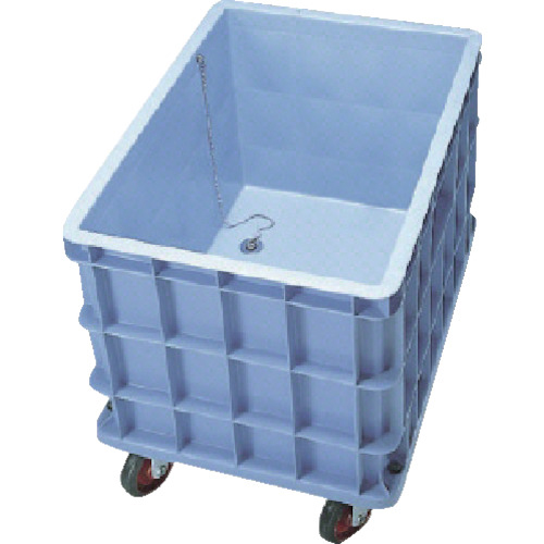 S型ｺﾝﾃﾅ S-200 ｷｬｽﾀｰ底栓付 青 1個