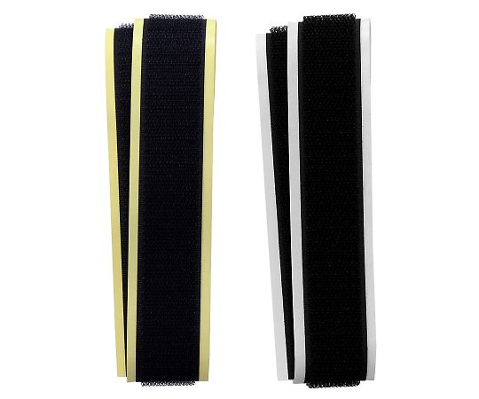 強力面ファスナー バリバリテープ 粗面用 25×500mm 黒 1セット（2組入）画像