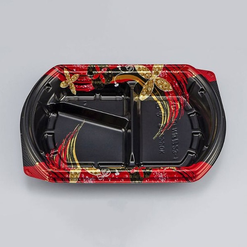 シーピー化成 弁当容器 BFN味音(みおん)23-1 結花黒 本体画像