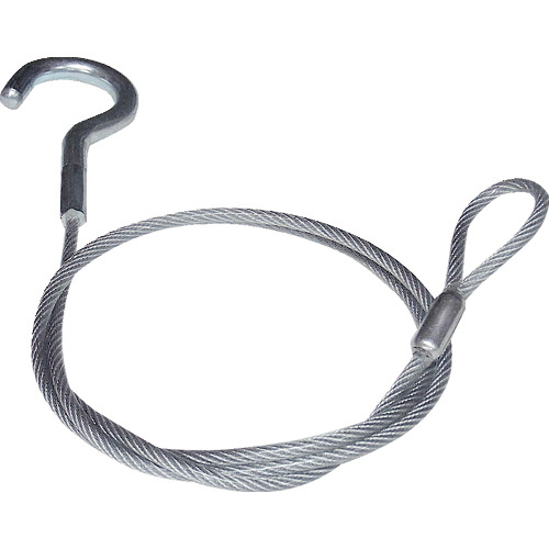 鉄製ｶｯﾄﾜｲﾔｰ 片側ﾌｯｸ付き 透明PVCｺｰﾃｨﾝｸﾞ 3(4.3)X565mm 1本画像