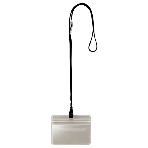 吊下げ名札 防水ﾁｬｯｸ付 黒 1ｾｯﾄ(50個:10個×5ﾊﾟｯｸ)画像