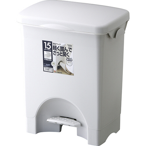 HOME&HOME ﾍﾟﾀﾙﾍﾟｰﾙ <ﾜｲﾄﾞ> 15L ｸﾞﾚｰ 1台画像