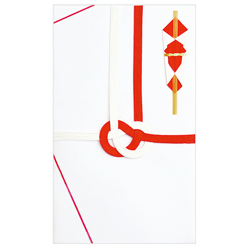 大阪折 赤白7本 無地(中袋付) 1ｾｯﾄ(10枚)画像