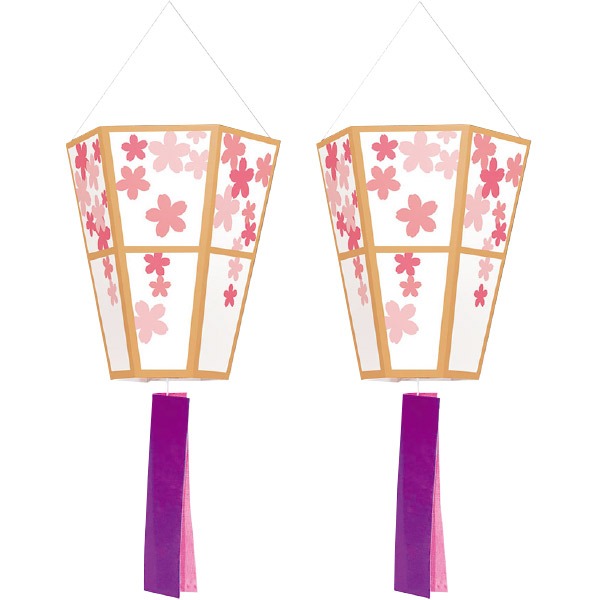 ペーパーボンボリ（しだれ桜）画像