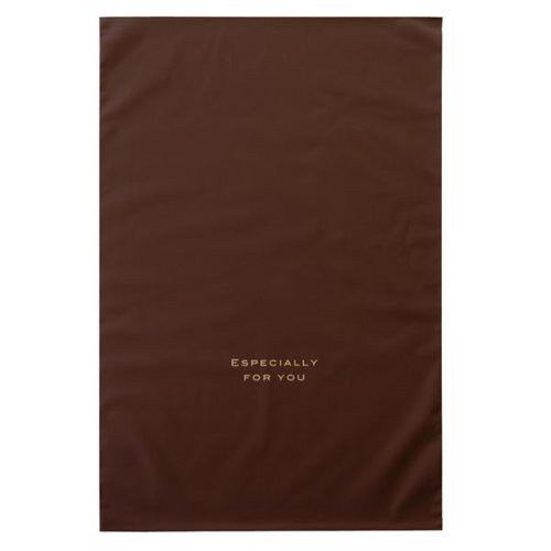 ラッピング用品 梨地バッグブラウン-L(30枚) ヘッズ画像