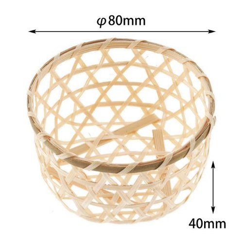 竹かご ミニ 丸8 アサヒグリーン画像