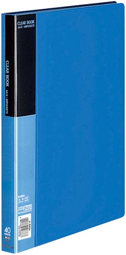 クリヤーブックベーシックＡ４縦４０ポケット青１０冊画像