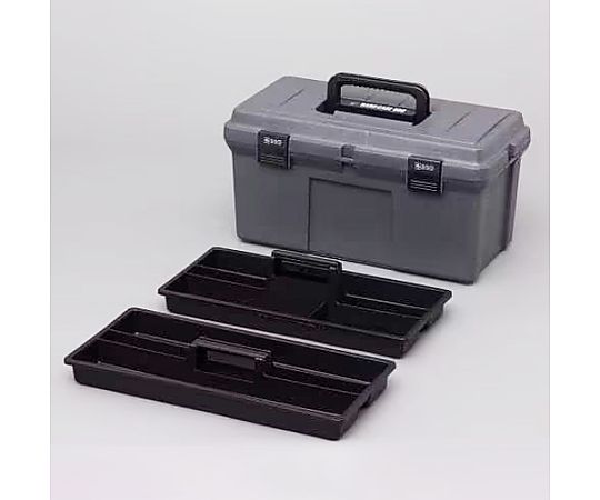 536x280x278mm 工具箱(中皿付) 工具箱の上面が見え、中央に中皿が配置された状態