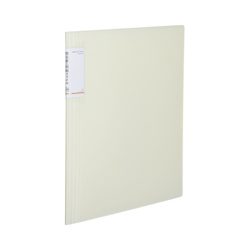 領収書＆明細ファイル（固定式）ノビータ２４Ｐ　白画像