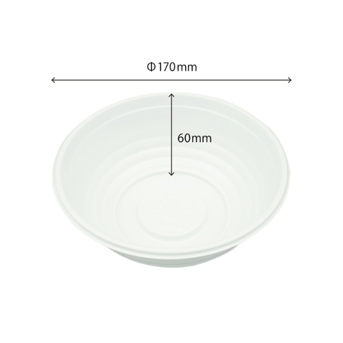 シーピー化成 どんぶり容器 BF-362 ホワイト 本体 発泡画像