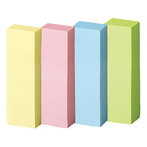 強粘着ふせん 50×15mm ﾊﾟｽﾃﾙｶﾗｰ･4色 1ﾊﾟｯｸ(20冊)画像