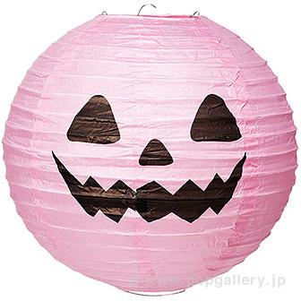 パンプキンフェイス提灯（ピンク）画像