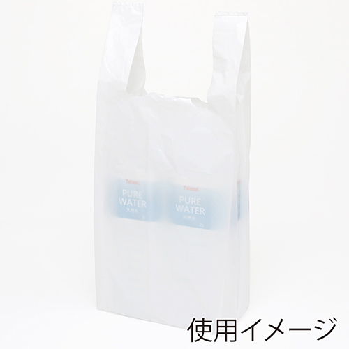 商品のお持ち帰りに！乳白色のレジ袋